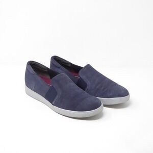 Munro Randie Women Shoes Blue Suede Slip On Sneakers Size 8M